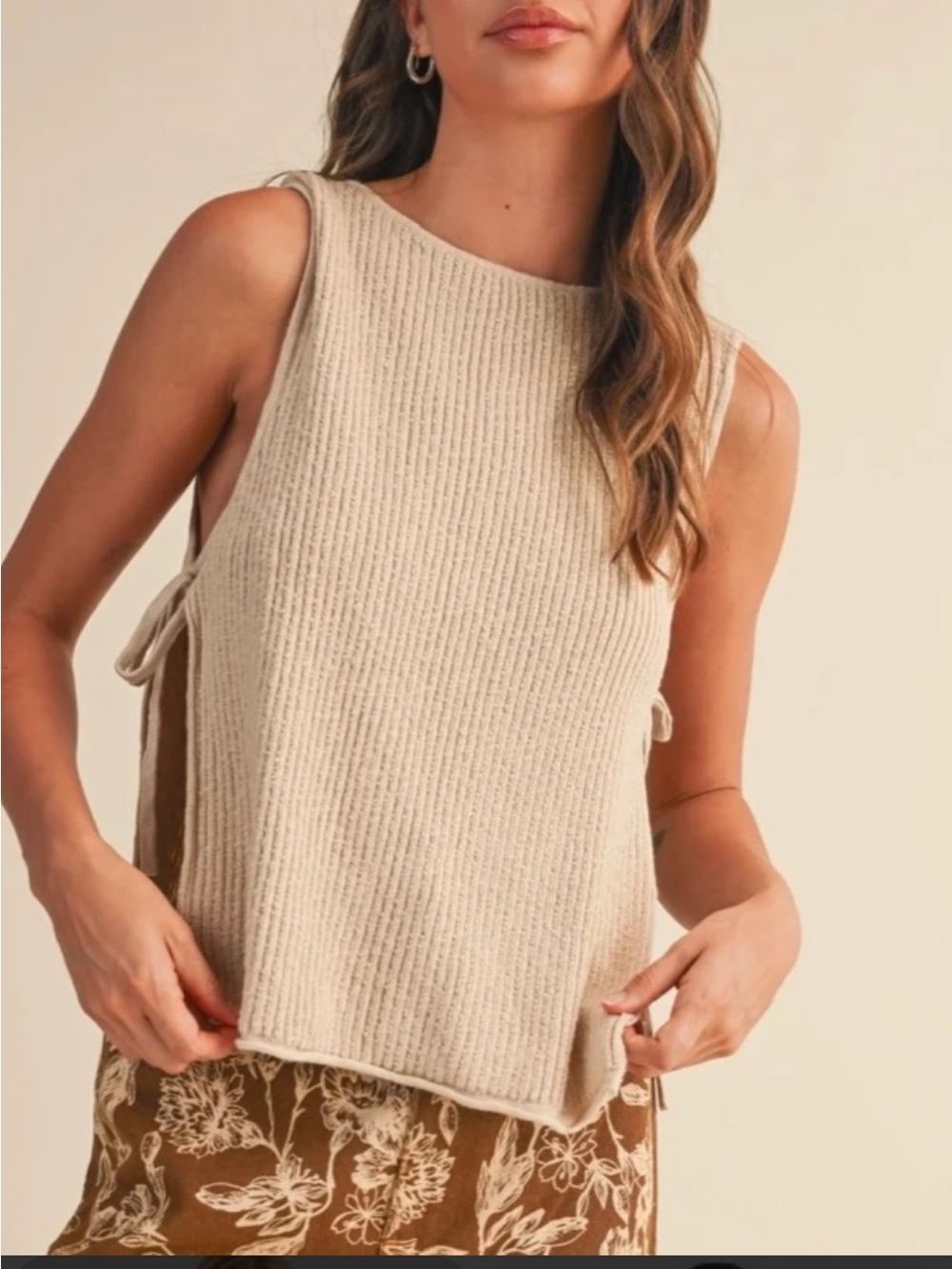 Free People beach sweater vest tank XS